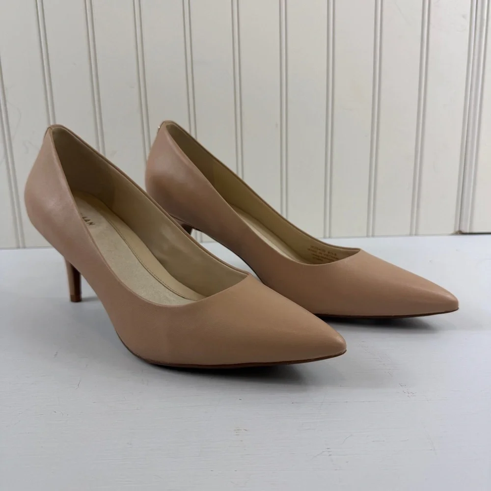 NWT Cole Haan Women’s The Go-to Park‎ Tuscan Sand Leather Pump 2.5” Heel Sz 8.5B
